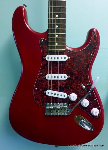 2003 Fender Highway 1 Stratocaster, Trans Crimson SOLD